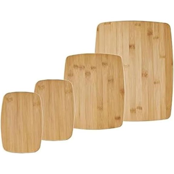 Farberware 4-Piece Reversible Bamboo Cutting Board Set