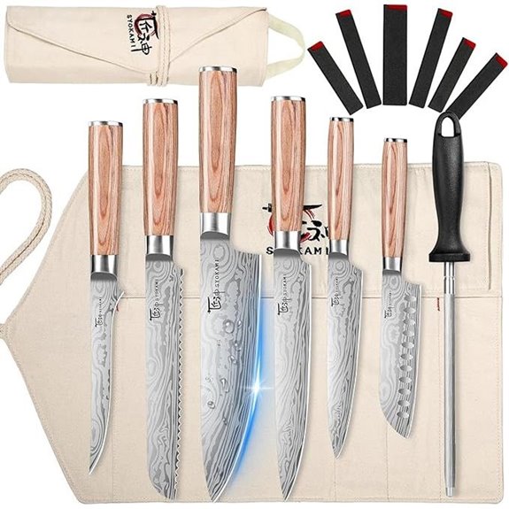 14pc Chef Knife Set with Roll Bag