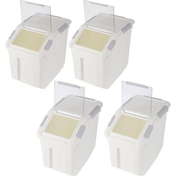 EonTone 4-Piece Ingredient Storage Bins with Lids