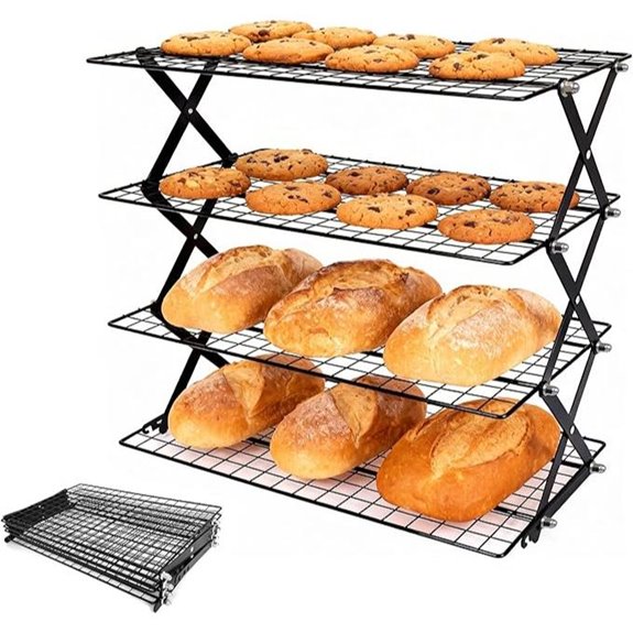 4-Tier Collapsible Baking Cooling Rack
