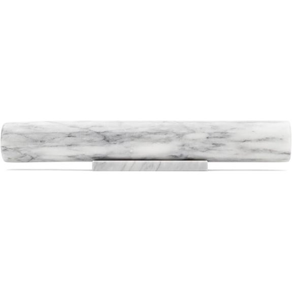 Fox Run French Marble Rolling Pin with Base White 3 x 12 x 3 inches