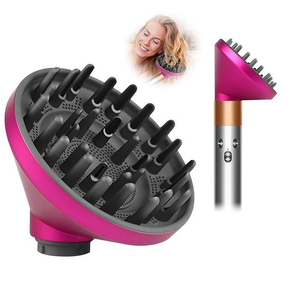WAJIAYON Dyson Airwrap Diffuser Attachment (Fuchsia)
