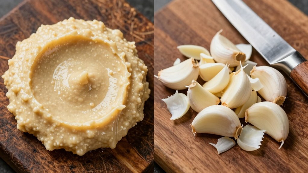 garlic paste enhances flavor