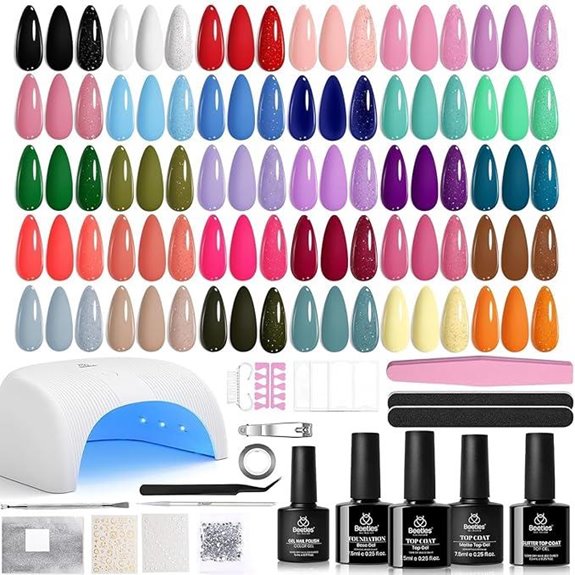Beetles Gel Nail Polish Kit with U V Light