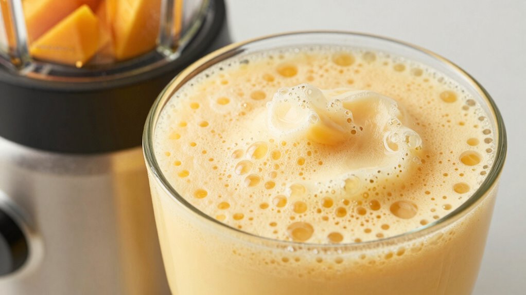 gentle blending prevents foam