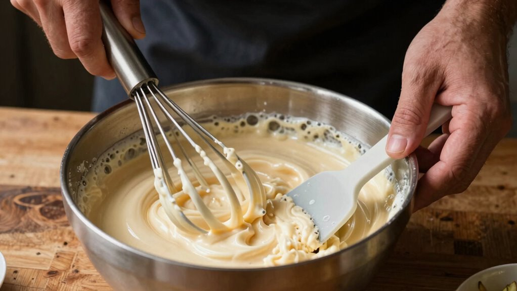gentle mixing preserves fluff