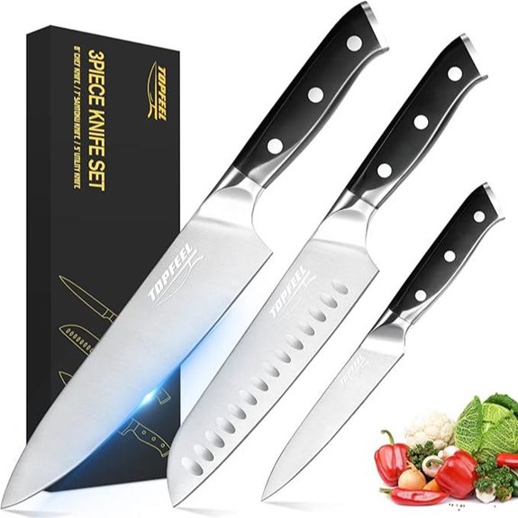 German High Carbon Chef Knife Set (3 Pcs)