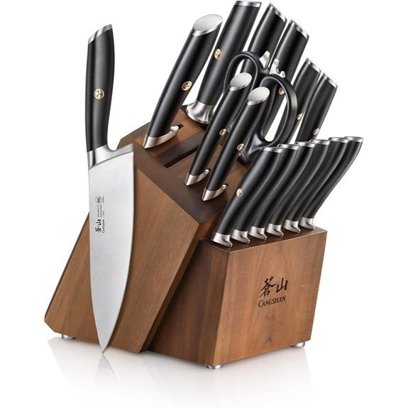 Cangshan L Series 17-Piece German Steel Forged Knife Set 1026795 (Black)
