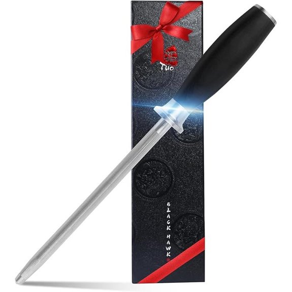 TUO 8-Inch German Steel Knife Honing Rod