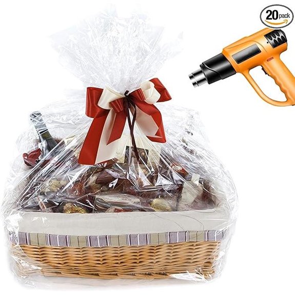 Shrink Wrap Bags for Gift Baskets (20 Pack)