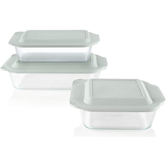 Pyrex Deep Glass Baking Dish Set with Lids