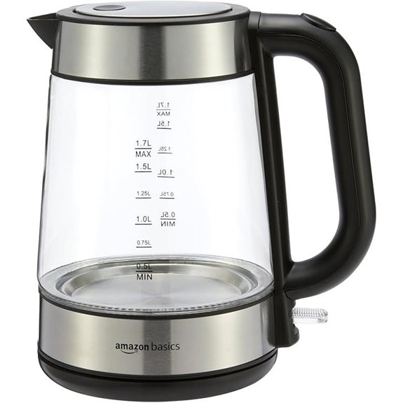 Amazon Basics Electric Kettle with Glass Carafe
