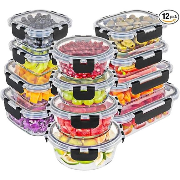 Magic Mill Glass Food Storage Containers (24pc Set)