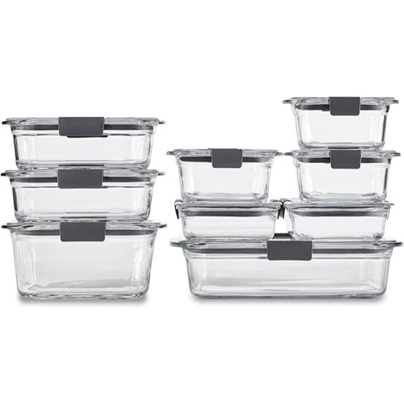 Rubbermaid Brilliance Glass Food Storage Set of 9