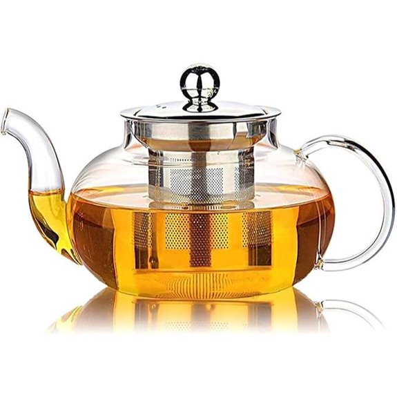 Hiware Glass Teapot with Infuser & Lid 27 Oz