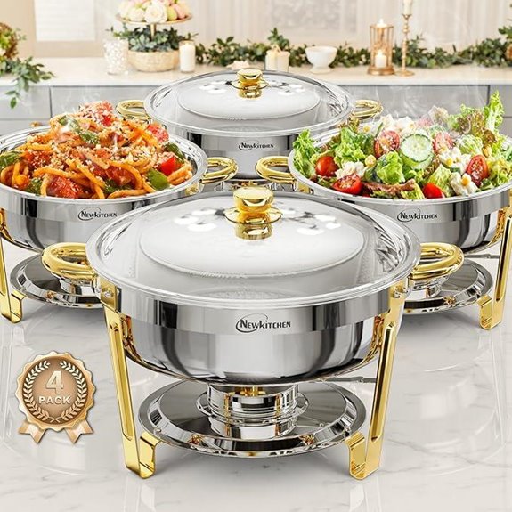 gold silver buffet set