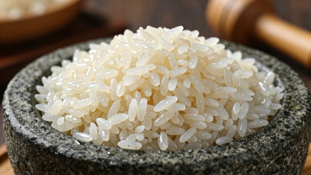 gradually grind rice smoothly