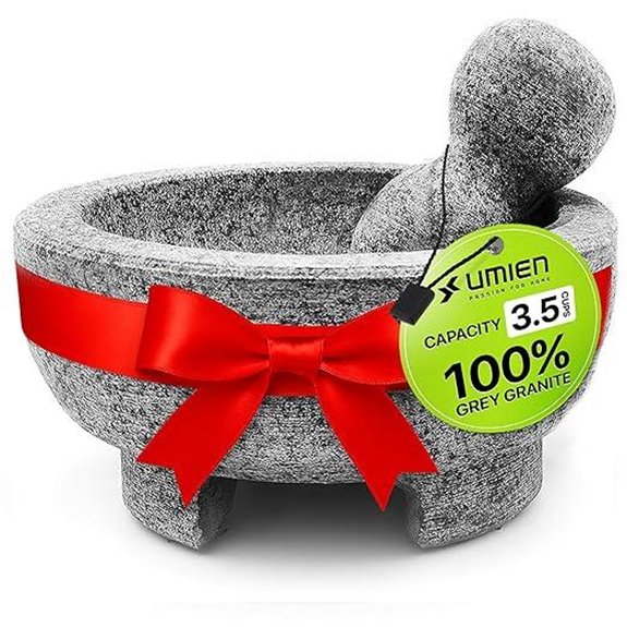 Umien Granite Mortar and Pestle Set (8-Inch)
