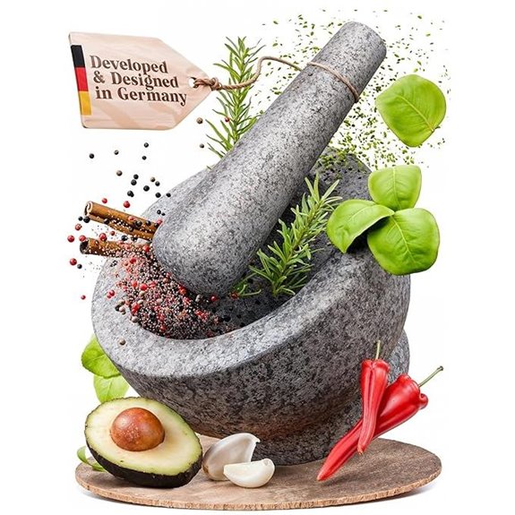 ChefSofi Granite Mortar and Pestle Set (6-Inch)