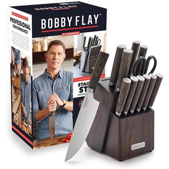 GreenPan x Bobby Flay 13-Piece Stainless Steel Knife Set