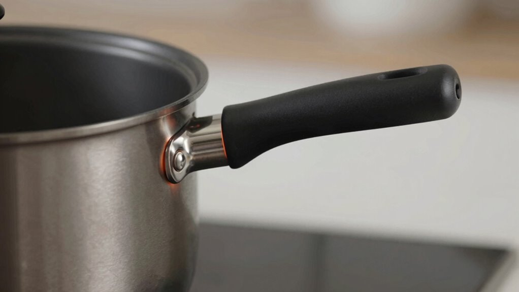 handle design reduces heat transfer