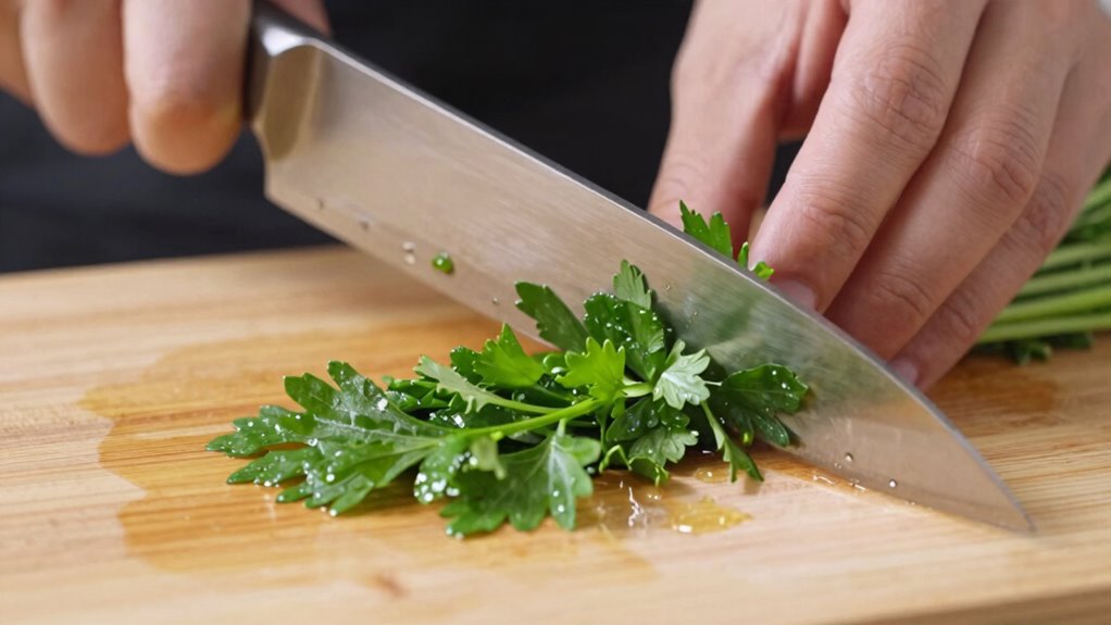 handle herbs gently carefully