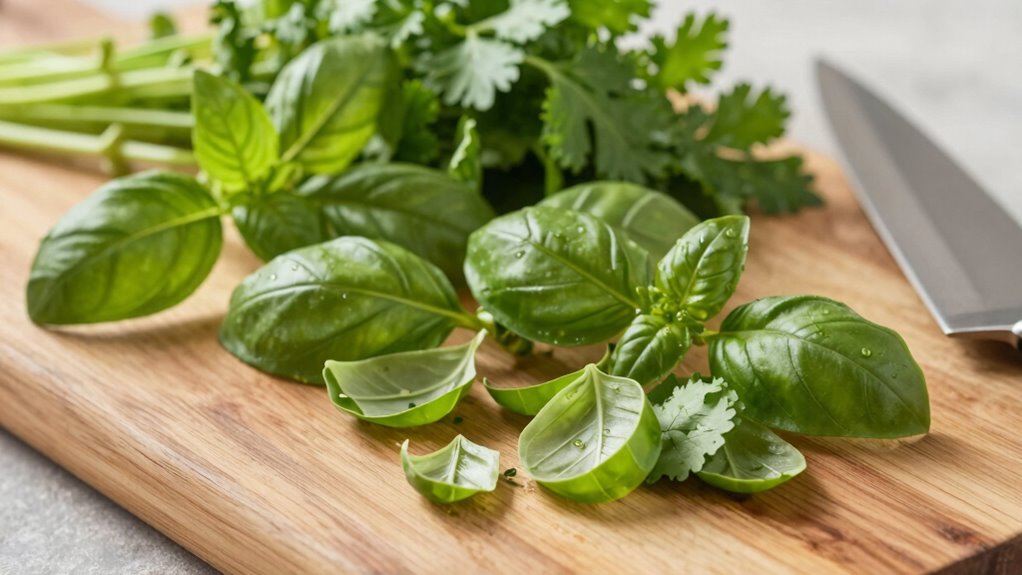 handle herbs gently quickly