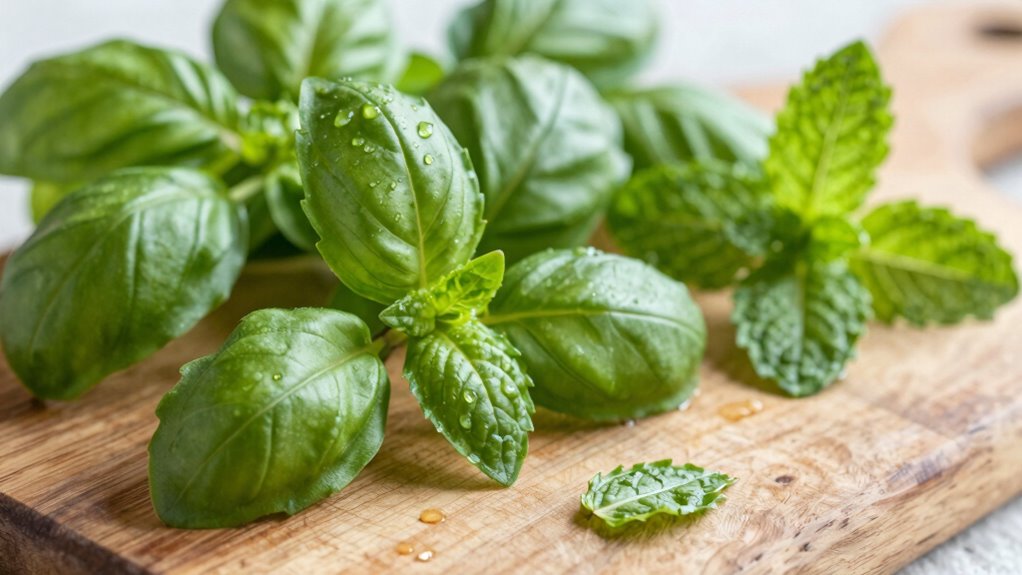 handle herbs gently to prevent bruising