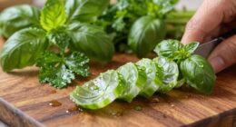 handle herbs gently when chopping