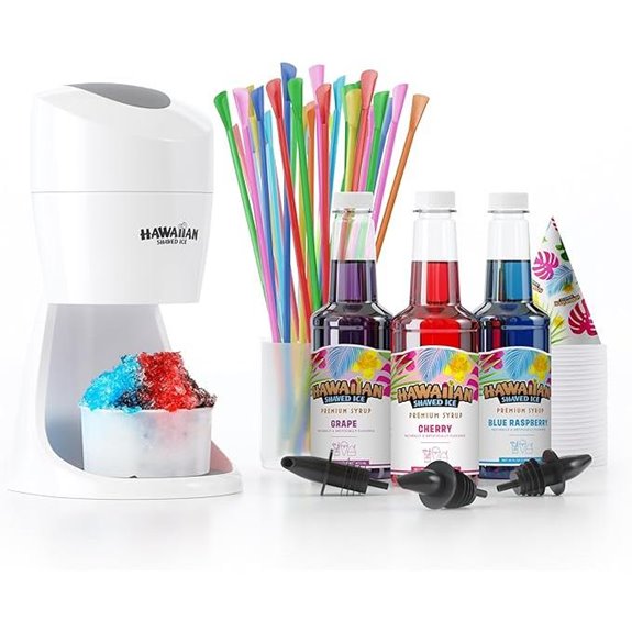 Hawaiian Shaved Ice Machine Kit with Flavors