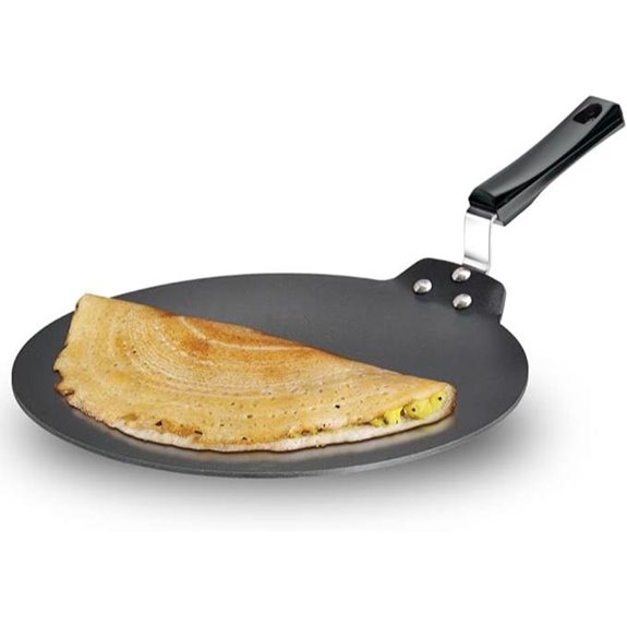 Hawkins Futura Non-stick Flat Dosa Tava Griddle 11-inch,Black
