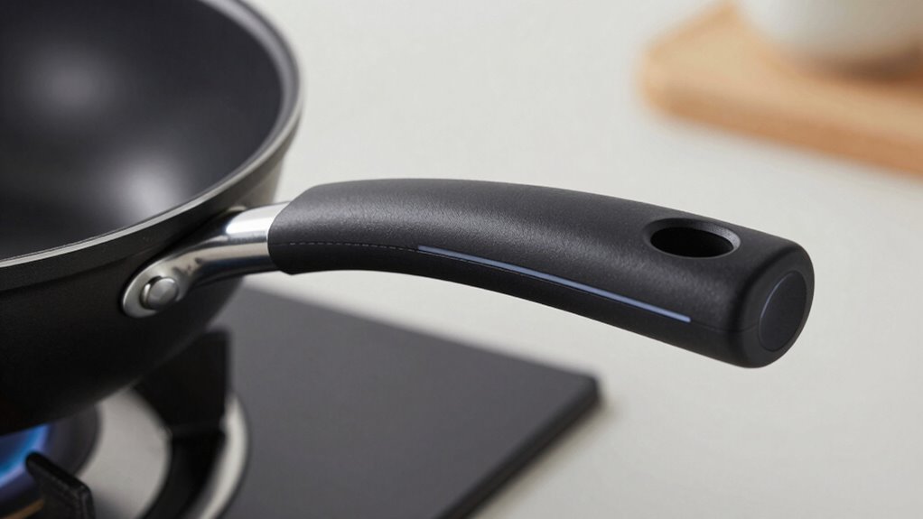 heat resistant ergonomic handle features