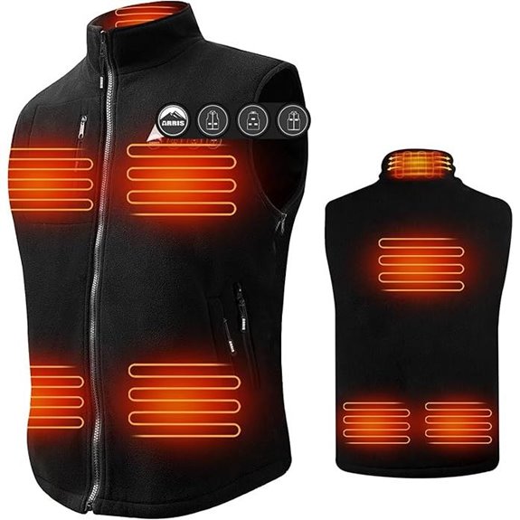 heated fleece vest men
