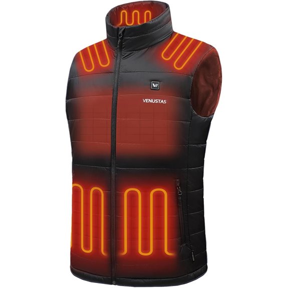 heated quilted men s vest