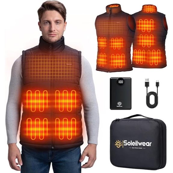 heated vest with large battery