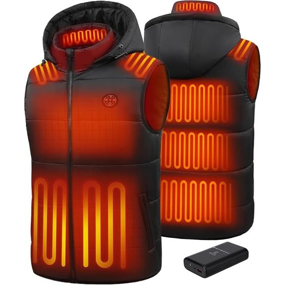 heated vest with large battery