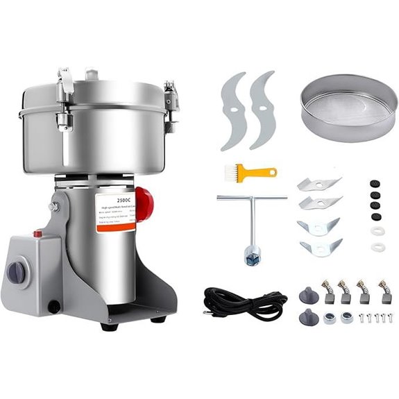 2500g Electric Grain & Spice Grinder 4500W Adjustable Mesh