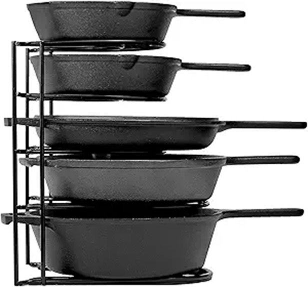 Cuisinel 5-Tier Heavy Duty Pots and Pans Rack