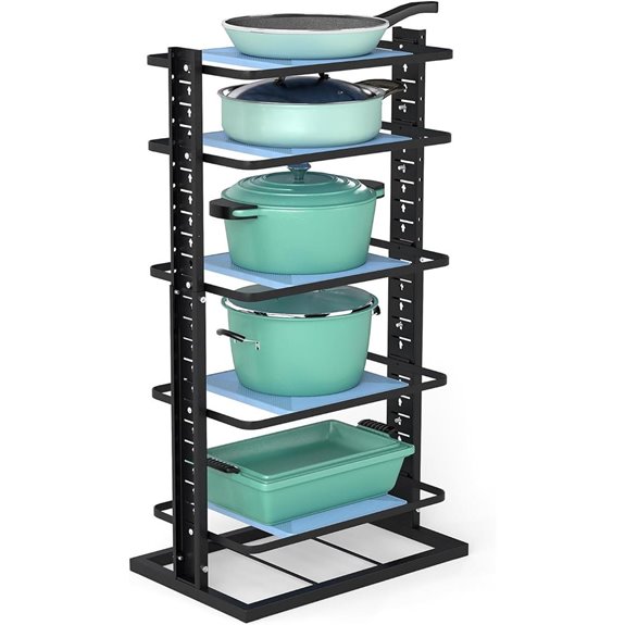 ORDORA 6-Tier Heavy Duty Pot Organizer for Kitchen