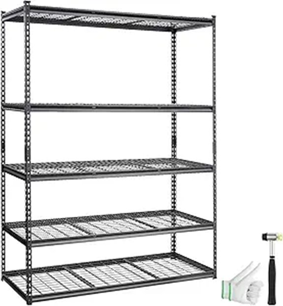 VEVOR 5-Tier Adjustable Heavy Duty Metal Shelving