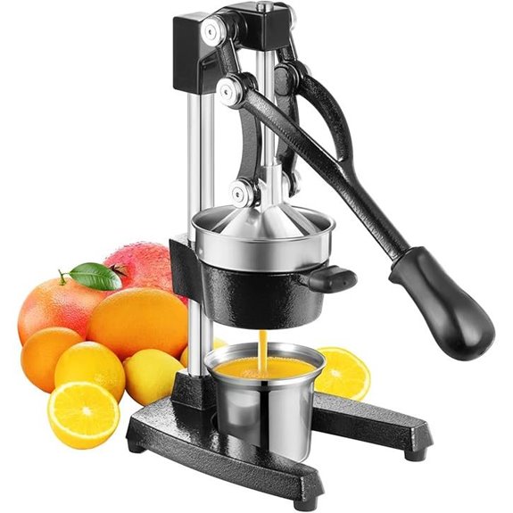 Cast Iron Citrus Juicer with Stainless Steel Cup