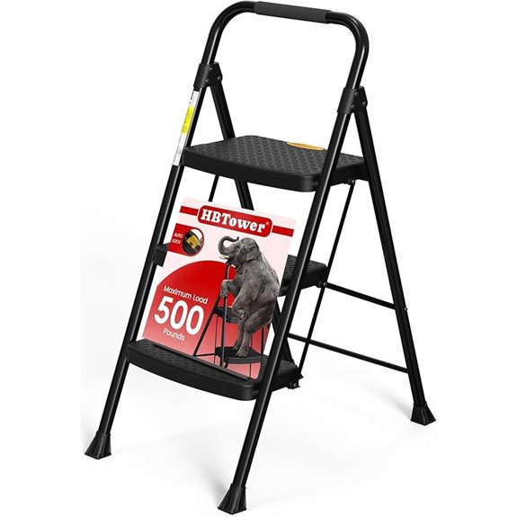 HBtower 3-Step Heavy Duty Folding Step Ladder