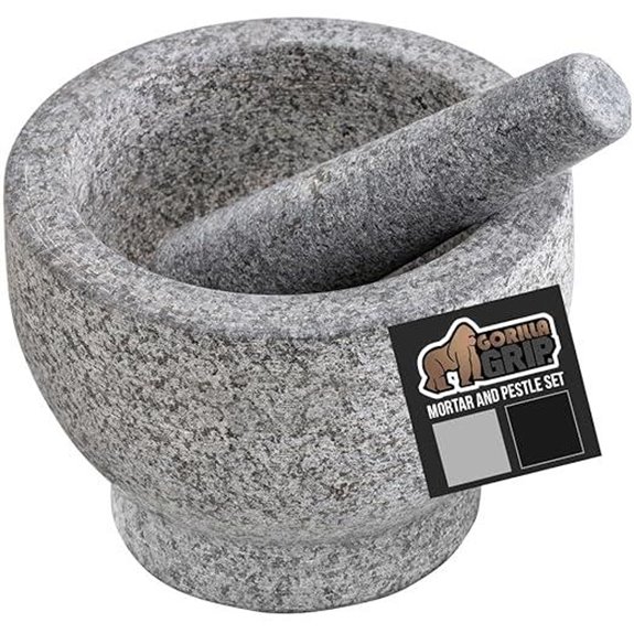 GORILLA GRIP Granite Mortar and Pestle Set