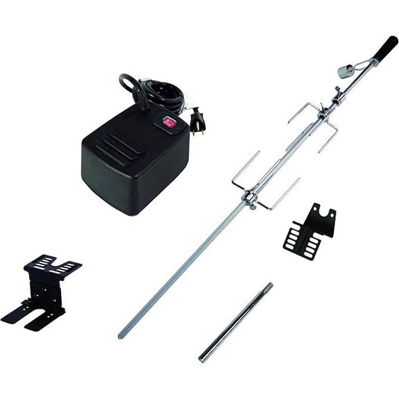 Dyna-Glo Universal Heavy Duty Rotisserie Kit for Grills Black & Silver