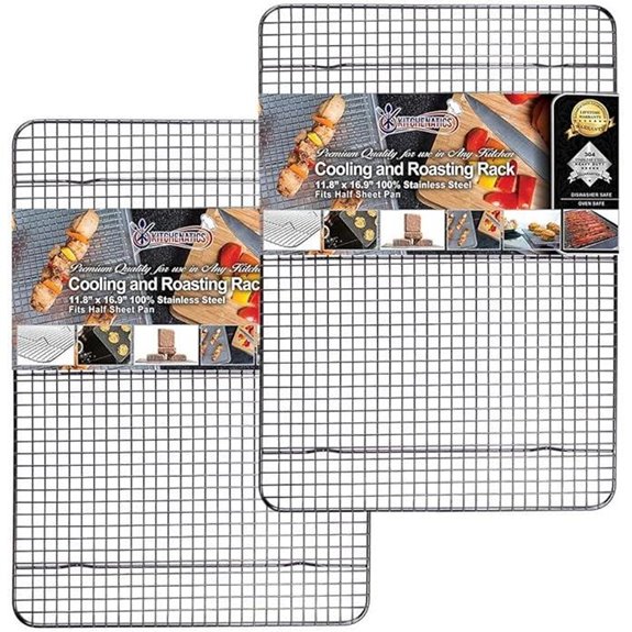 KITCHENATICS Heavy Duty Cooling Racks (Set of 2)