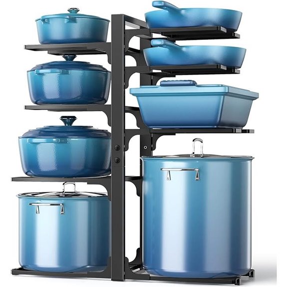 ORDORA 8-Tier Heavy Duty Pots & Pans Organizer Rack