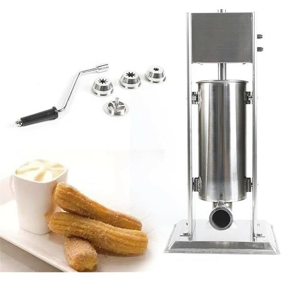 Heavy Duty Manual Churros Maker with Nozzles