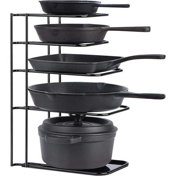 Toplife 5-Tier Heavy Duty Pan Organizer Rack