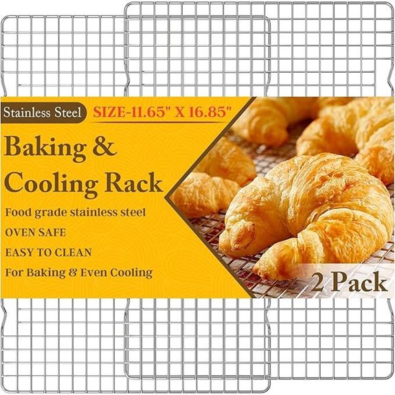 2PCS Heavy Duty Stainless Steel Cooling Racks