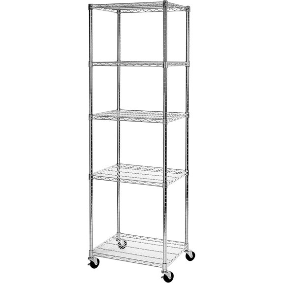 Seville Classics Heavy-Duty 5-Tier Wire Storage Shelving